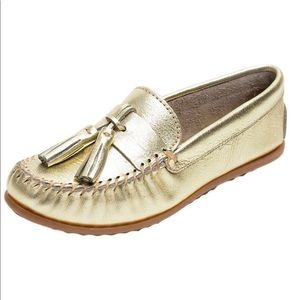 Minnetonka Gold Leather Moccasins